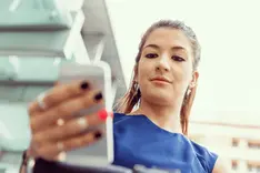View statistics for a short video open on a phone screen